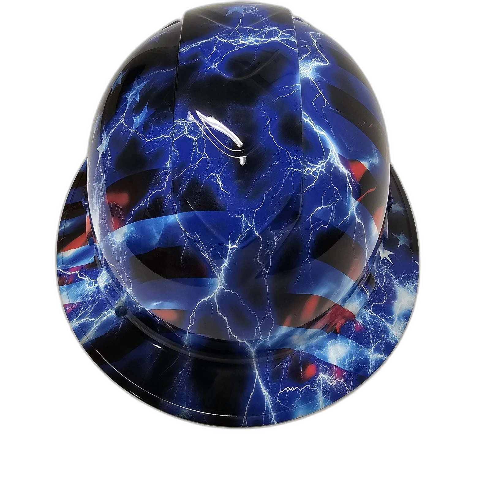 American Thunder - Vented Full Brim Custom Hydro Dipped Hard Hat